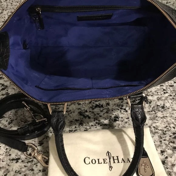 ✨SOLD!✨Cole Haan NWT! RARE Leather Croc Speedy Bag - Picture 7 of 8
